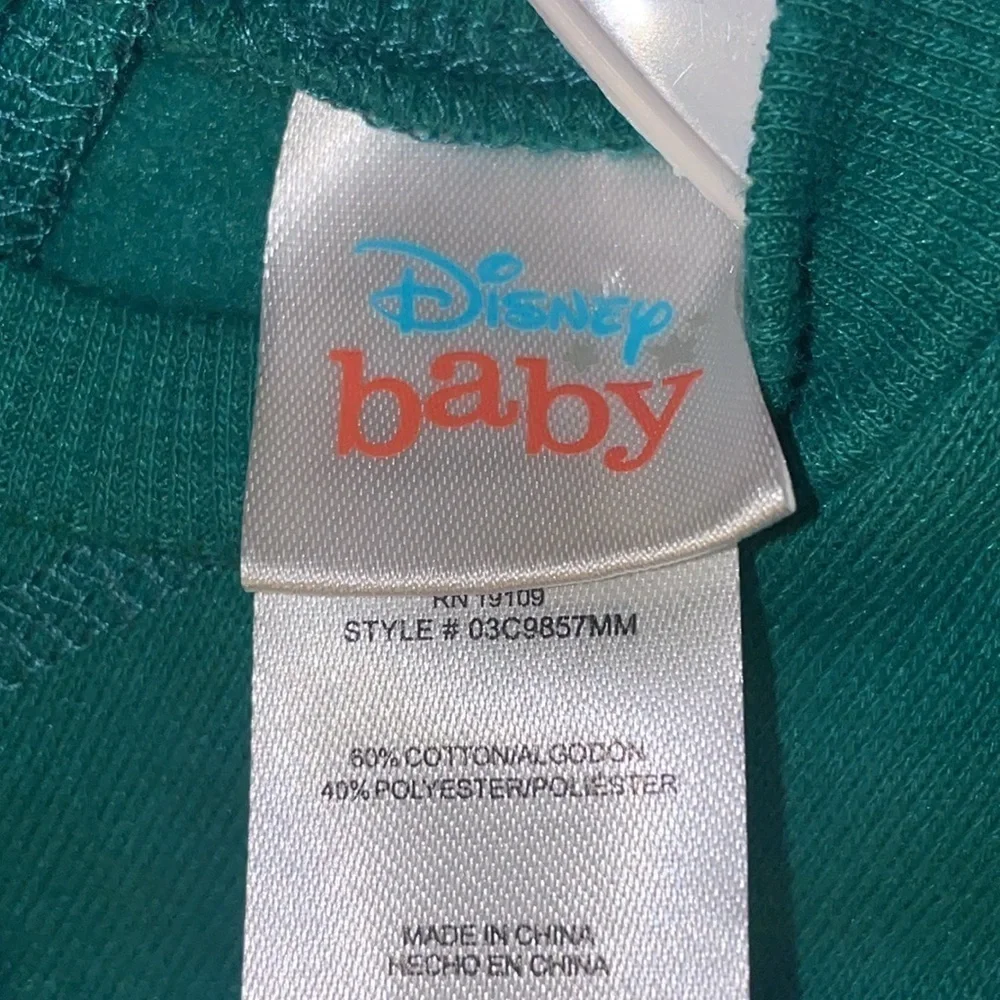 Disney Baby Boys Mickey Mouse Green Classic Bubble Sweater Long Sleeve Bodysuit